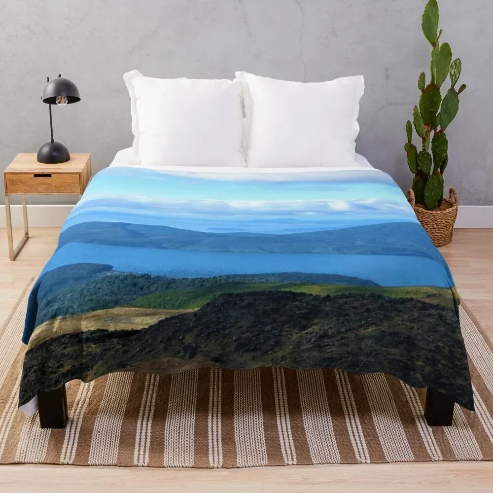 

Tongariro Crossing View Towards Lake Taupo New Zealand Throw Blanket Lightweight Warm Blanket for Indoor Outdoor Use