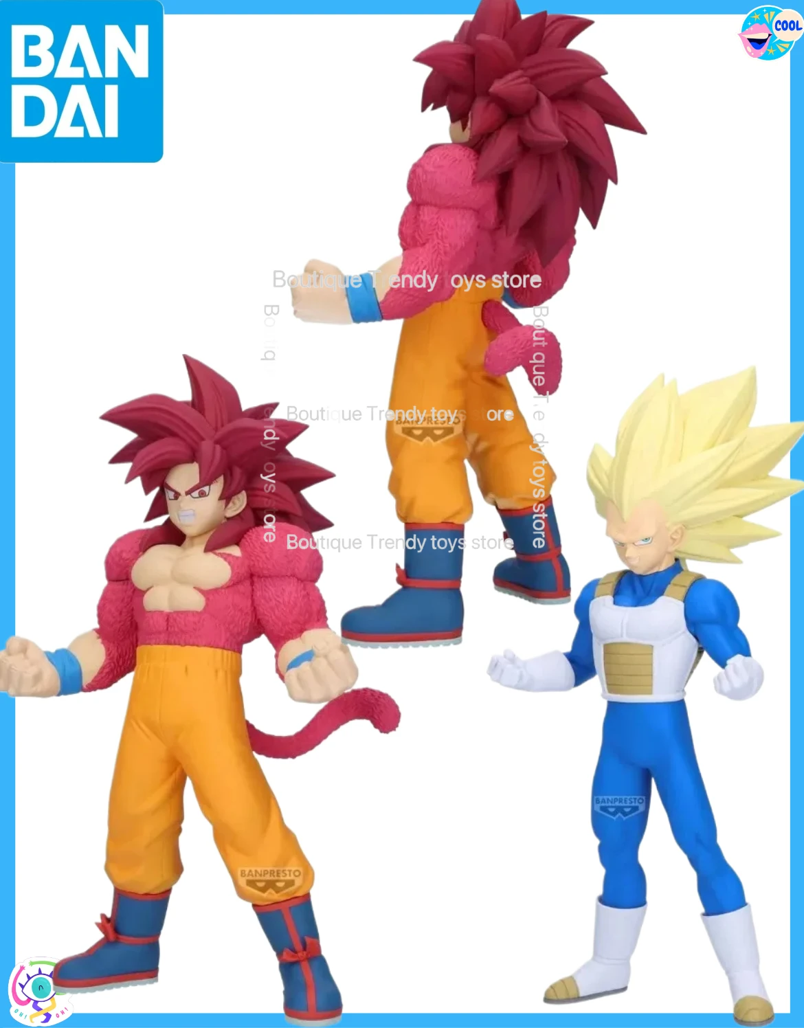 

Bandai Original BANPRESTO Anime Dragon Ball Daima Son Goku SSJ4 Vegeta SSJ3 PVC Action Figure Collectible Model Toy Gifts