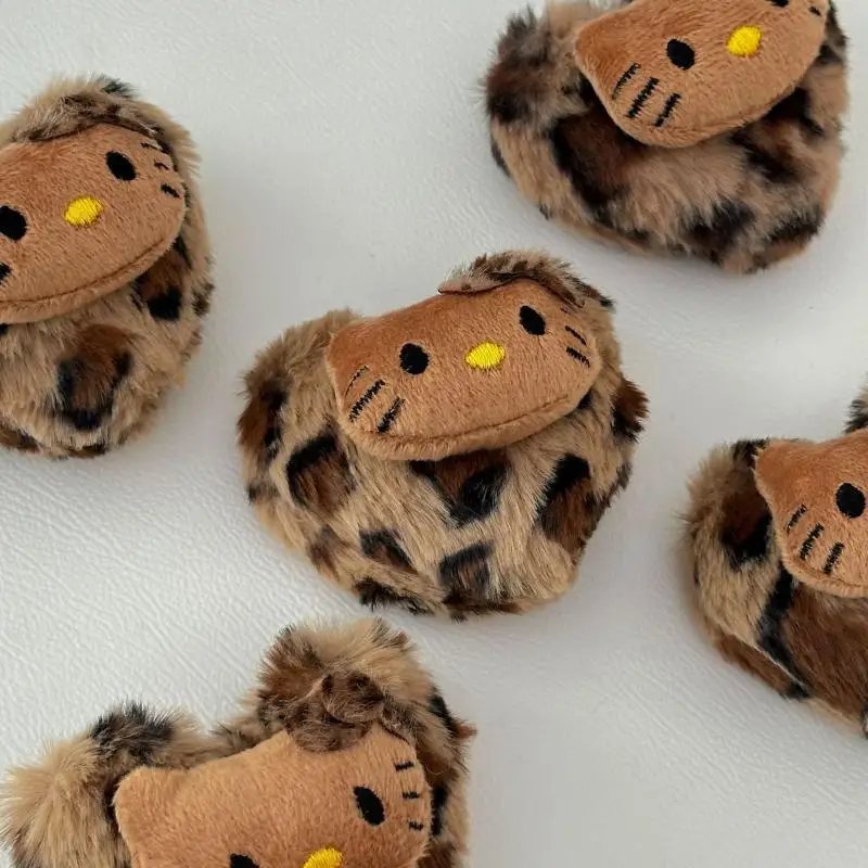 الكرتون سانريو مرحبا كيتي حقيبة الموضة الرجعية ليوبارد دمية قلادة Kawaii أنيمي لعبة سلاسل المفاتيح اكسسوارات كيرينغ هدية الكريسماس #6