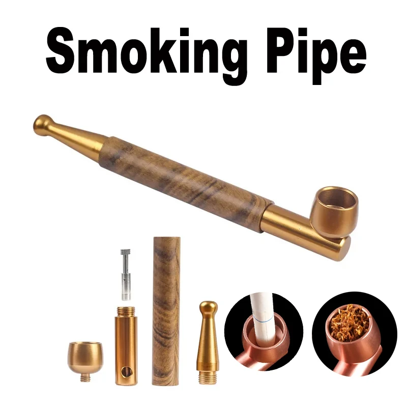 

Old-fashioned copper Cigarette pole pipe cut tobacco dual-purpose dry cigarete filter portable dry cigarette pole Gift for Men