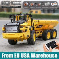 Mould King 17010 Technical Car Toys The APP&RC Motorized MOC-8002 RC Dump Truck Model Building Blocks Kids Christmas Gifts
