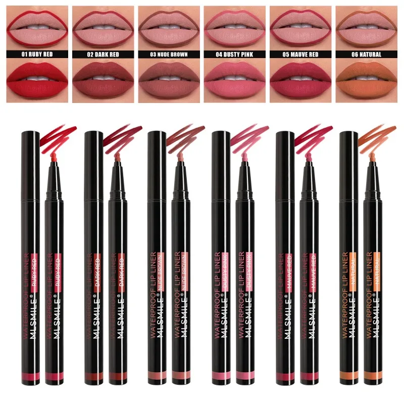 ดินสอเขียนขอบปากแบบกันน้ำ ติดทนนาน ไม่เลอะ ไม่ต้องใช้แปรง ให้ลุคธรรมชาติ สีนู้ด