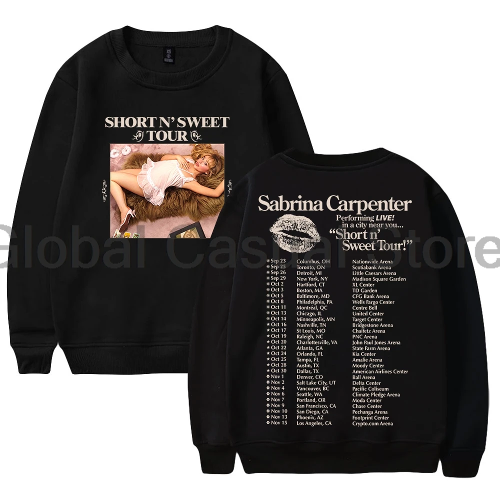 Sabrina Carpenter Short n' Sweet Tour 2024 Merch Unisex Long Sleeve Streetwear Men Women Sweatshirt Fashion Clothes