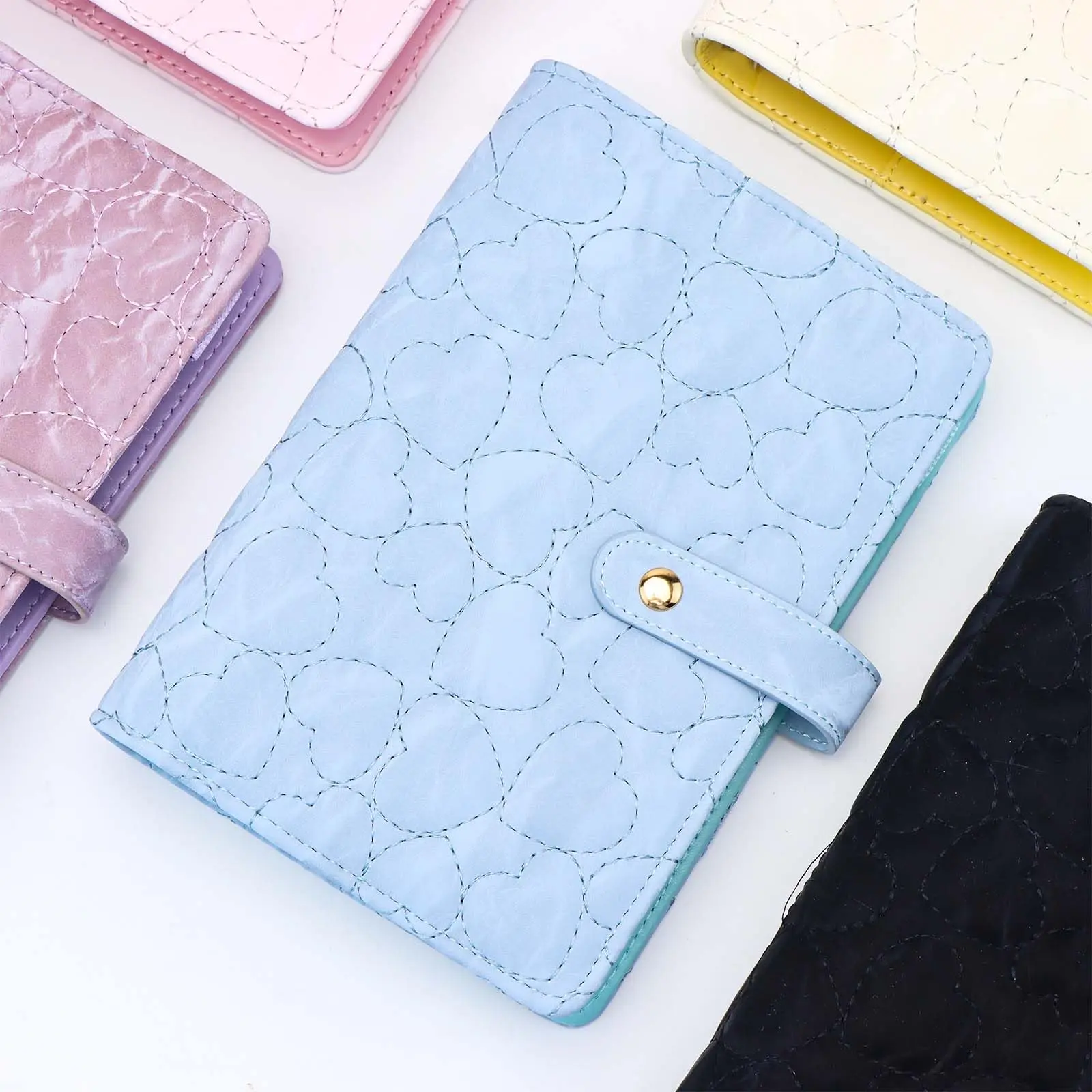 

Pu Leather Binders Soft A6 Budget Binder Refillable 6 Rings Binder Refillable Loose Leaf Binding Cover For Traveller Planner