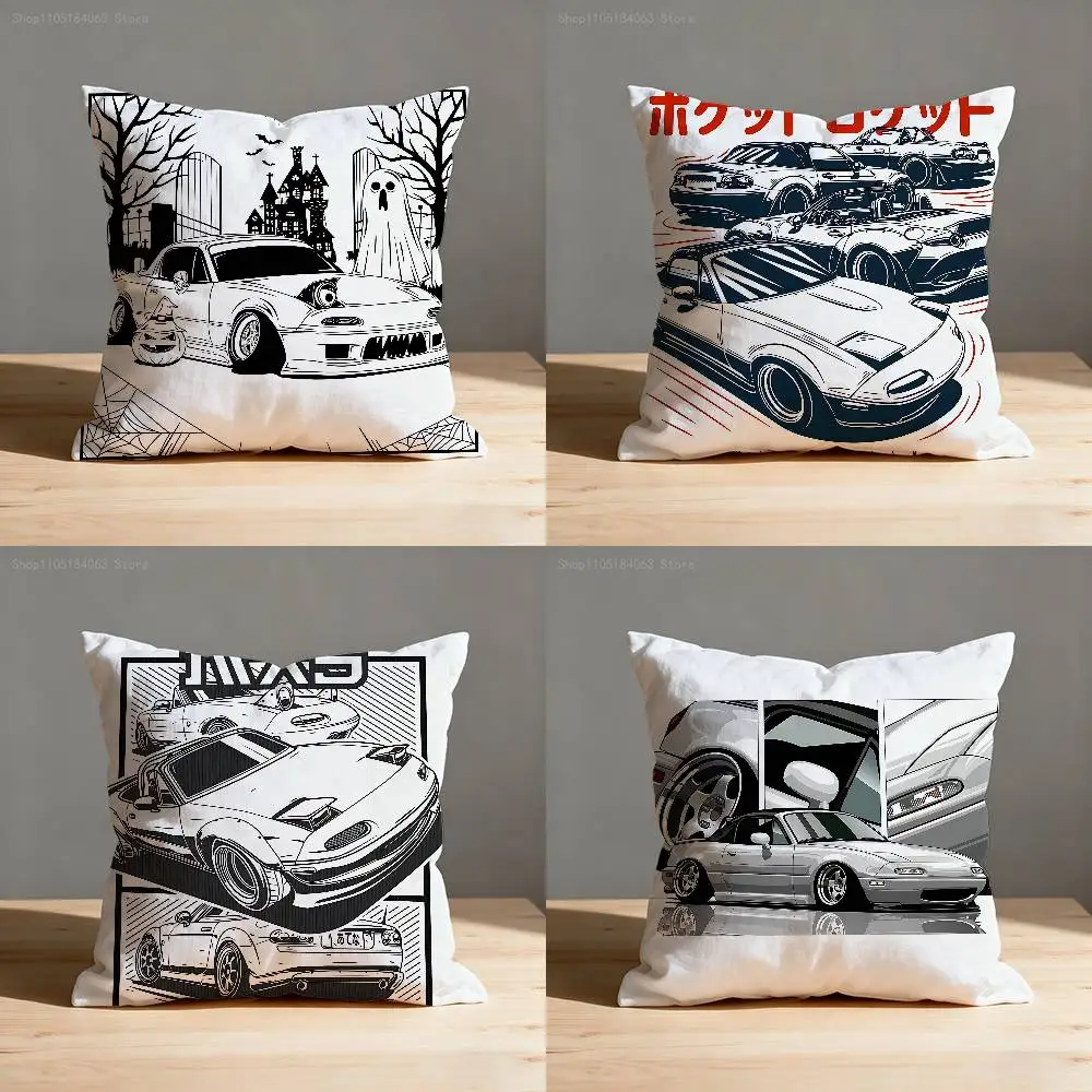 

M-MazdaEX MX 5 Car M-miataS Pillow Case For Sofa Decor Car Office Room Printing Cushion Cover Decorations and Protector