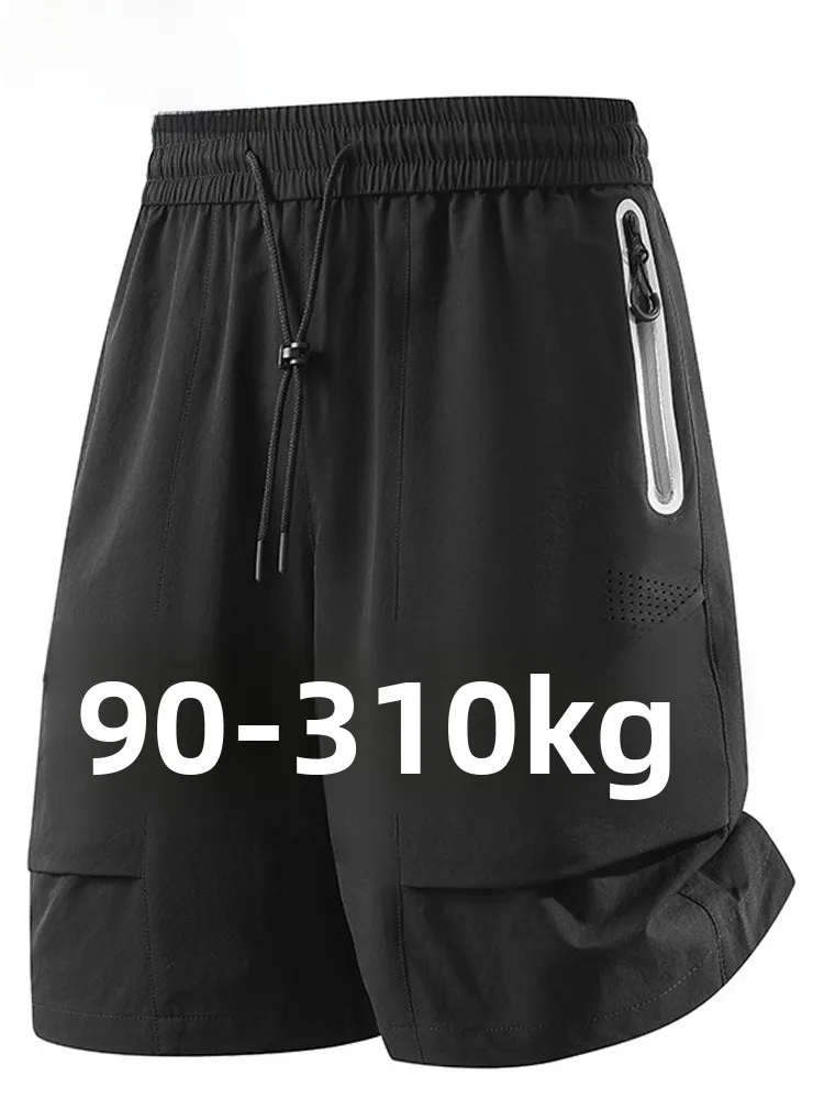 

MoChao Summer Men's Ice Silk Loose Casual orts Cool Feeling Workwear Five-Quarter Pants Faionable Loose Polyester Fiber