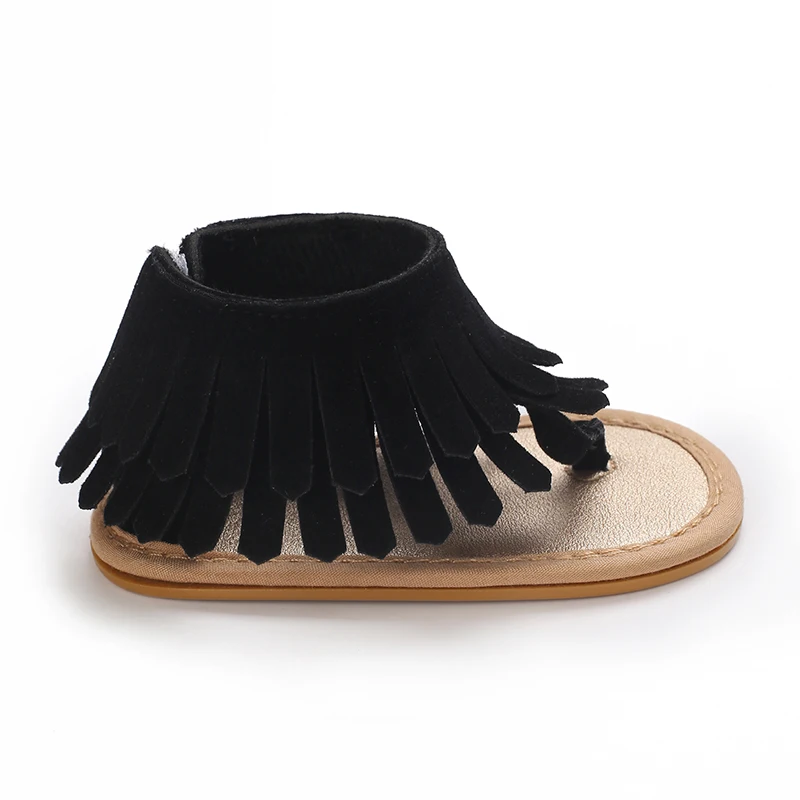 0-18 Maanden Oud Pasgeboren Zomer Nieuw Product Kwast Flip Flop Met Rubberen Zool Anti Slip Meisje Sandalen Mooie En Coole Prinses