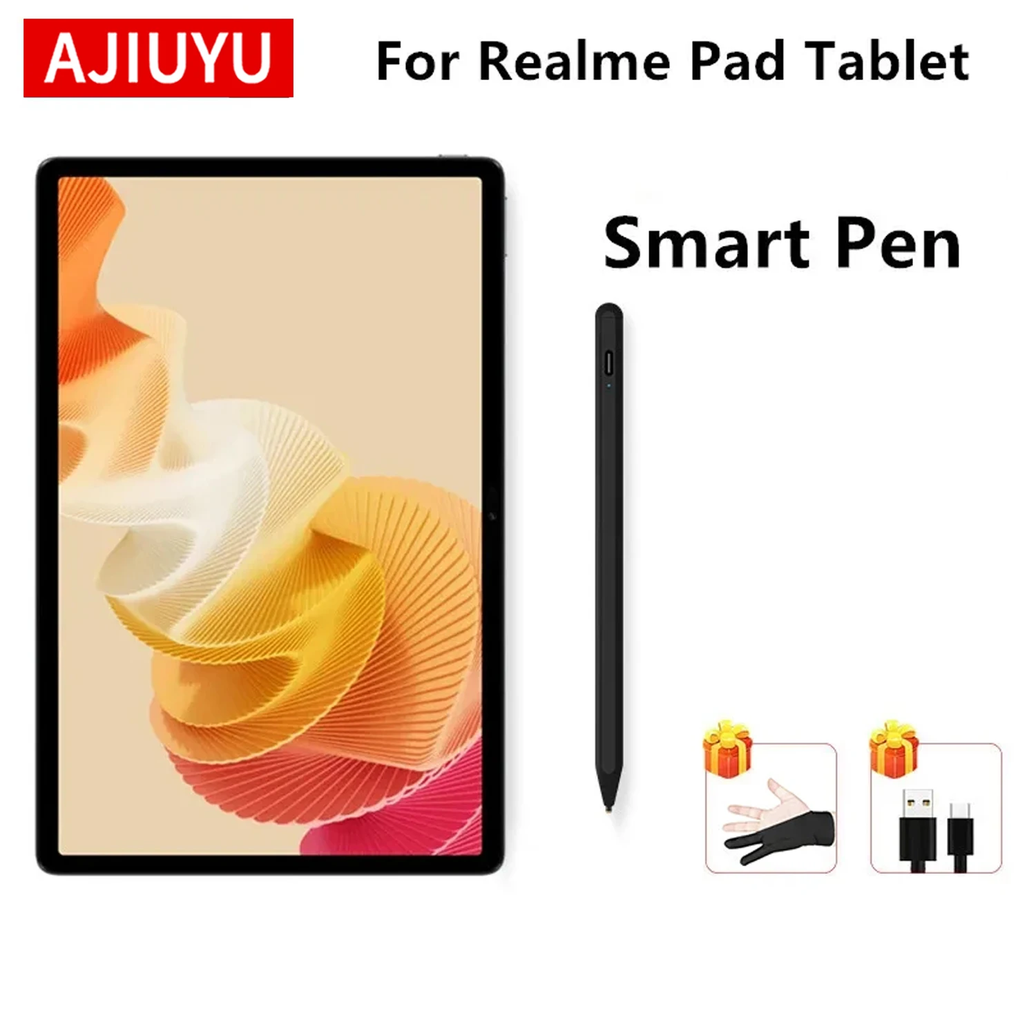 

Стилус для планшетов Realme Pad 2 11.5 дюймов, Realme Pad 10.4 дюймов (RMP2102, RMP2013), Mini 8.7 дюймов — сенсорный карандаш для рисования и работы с экраном