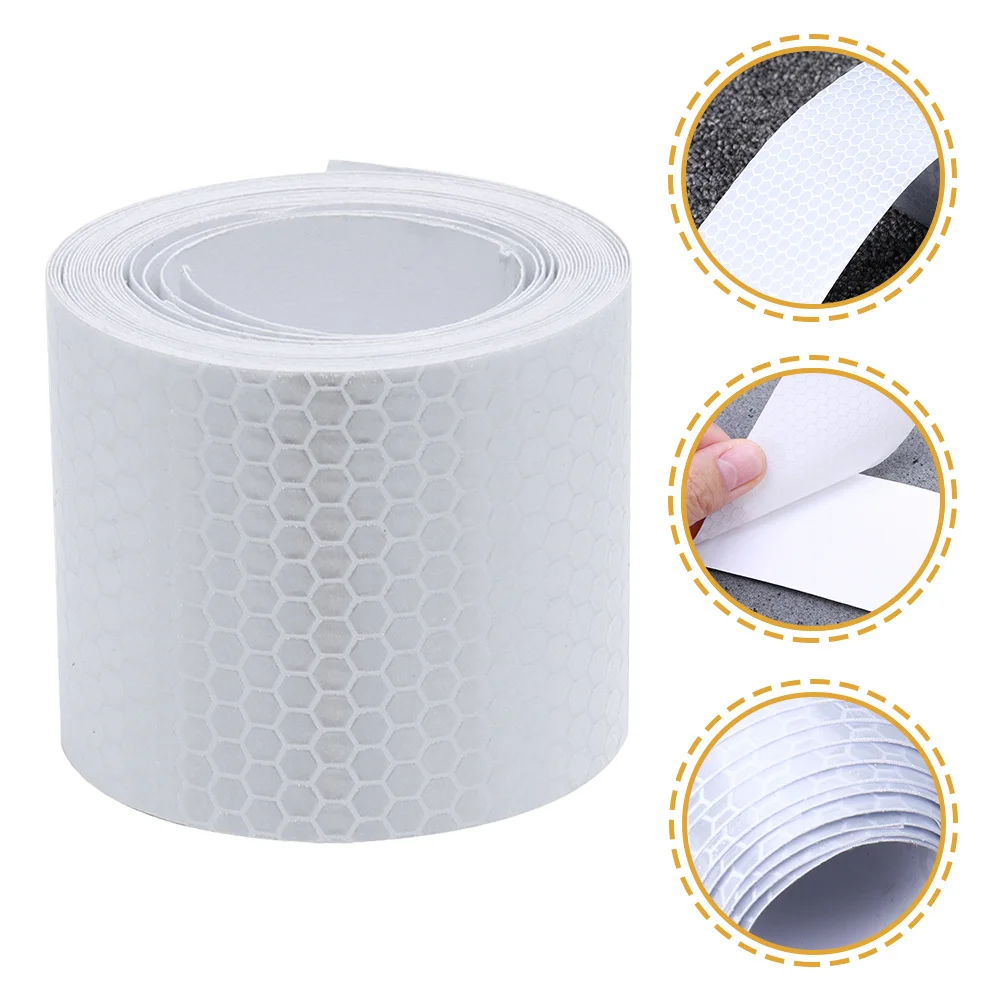 3 لفات من ملصقات تحذير السلامة بشريط عاكس عالي الوضوح للسيارات والدراجات والخوذات وعلامات الطريق والتنبيه الليلي #3