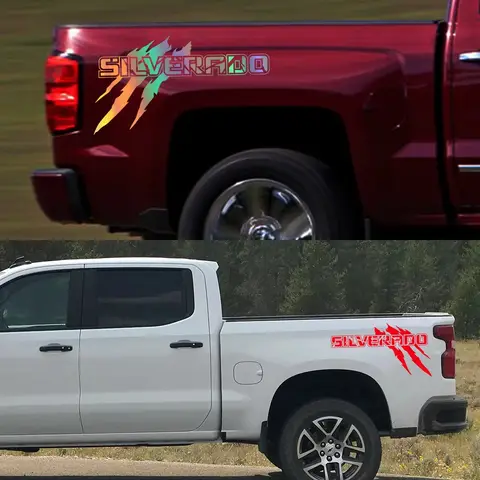 Bilklistermärke för Chevrolet Silverado 1500 2500 Z71 S10 Pickup lastbilsflak grafik klo styling dekor täckkåpa dekal biltillbehör 8 best sales klistermärken för lastbilar - №6