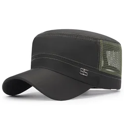 Popular military cap flat top hat men's baseball spring summer outdoor sunshade mesh