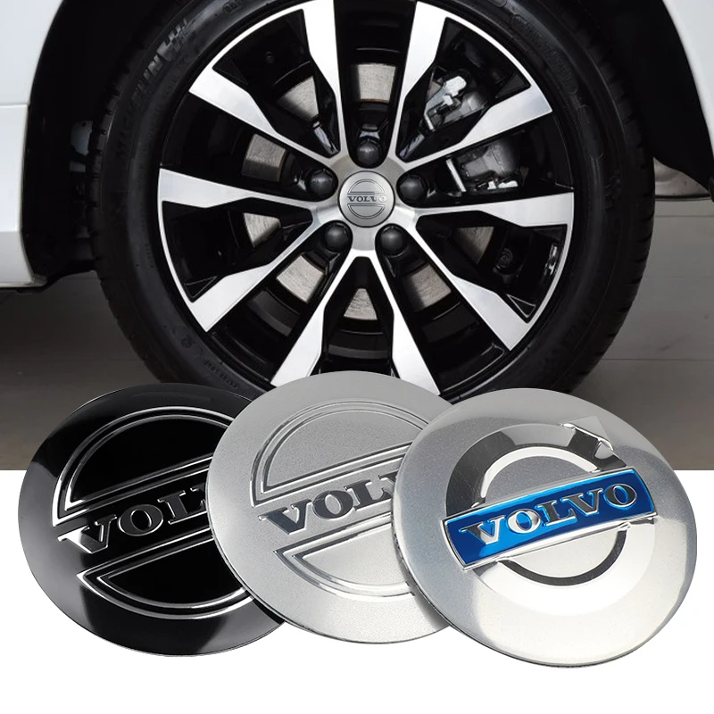 4pcs Car Wheel Center Hub Stickers Car Wheel Center Hub Caps For Volvo xc60 xc90 s80 v60 c30 v40 v90 Auto Decoration Accessories