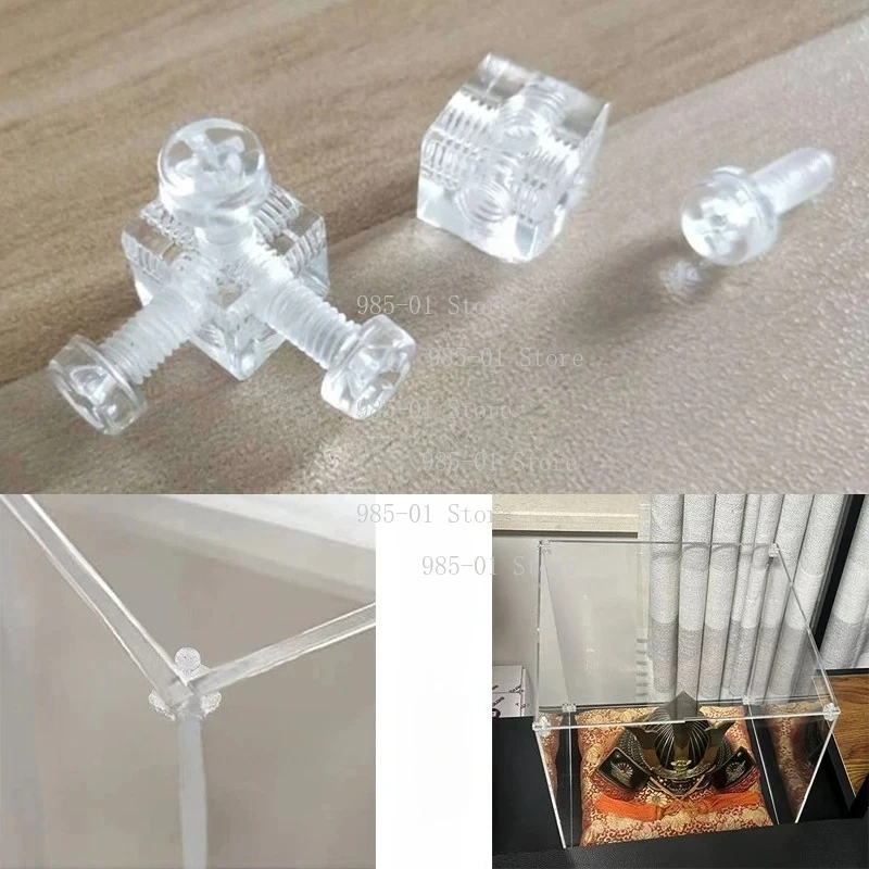 1200pcs 10×10×10mm square acrylic cube corner brackets, chassis parts with screws for electric stoves