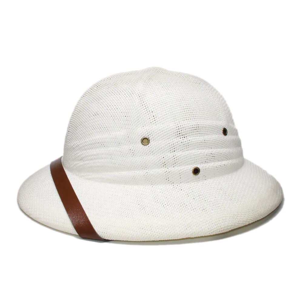 Novelty Toquilla Straw Sun Hats for Men Vietnam War Army Hat Dad Boater Bucket Hats Safari Jungle Miners British Explorer Gorras