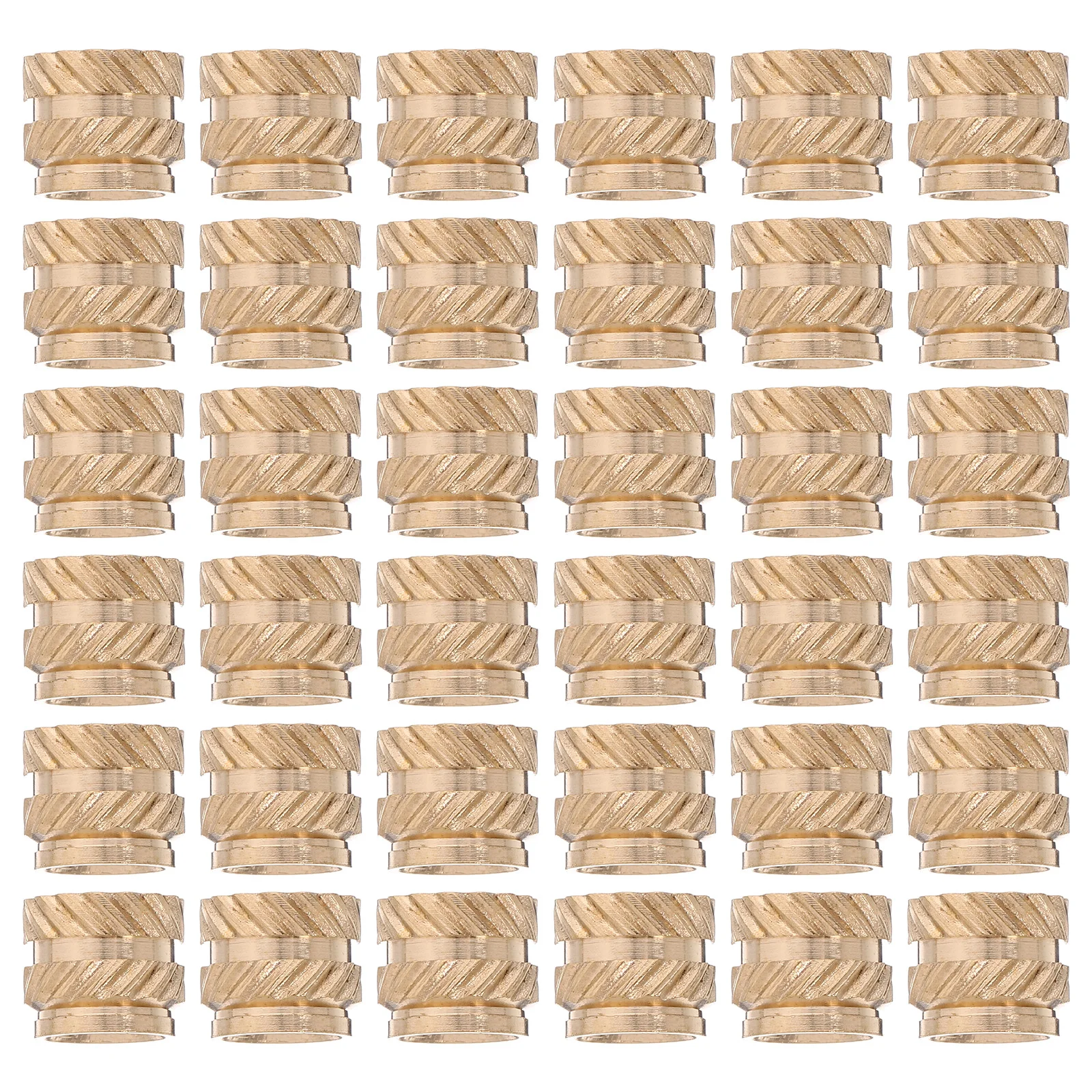 

60pcs Copper Nuts M5 Specification Double Diagonal Design Durable Material Threaded Inserts for 3D Printing Parts