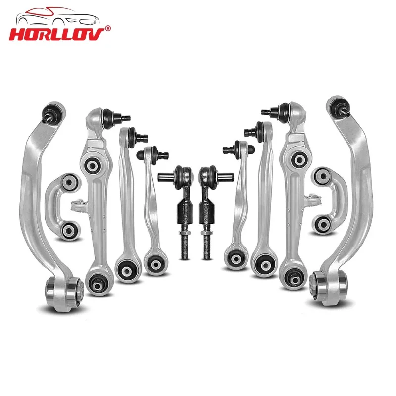 

Front Suspension Upper Lower Control Arm Kit for Audi A4 B5 A6 C5 Stabilizer Link Tie Rod End 8E0407505A 8E0407506A 8E0407509A