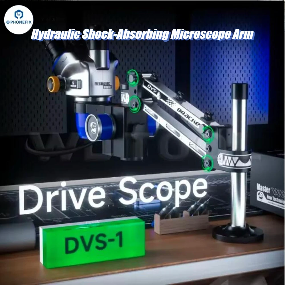 

MECHANIC 360° Rotation Free Suspend Hydraulic Shock-Absorbing Industrial Microscope Swing Arm for Phone Motherboard PCB Repair
