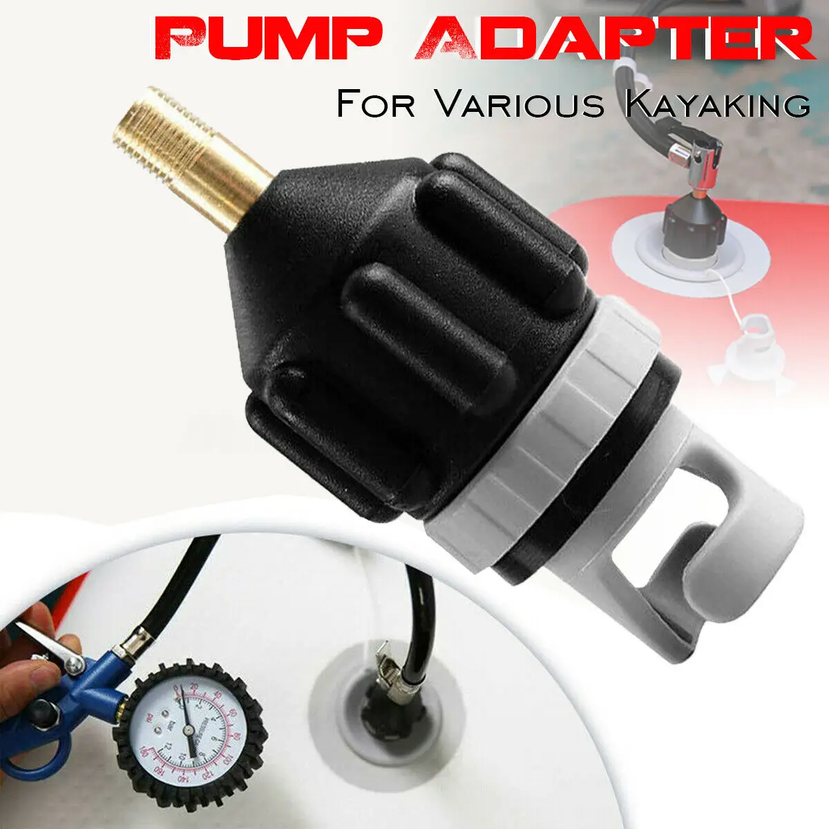 Rowing Boat Air Valve Adapter Board Kayak Pump Adapter Inflatable Air Valve Attachment Kayak Accessory Parts