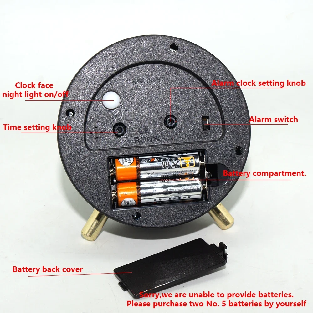 1pc 4 inch Metal Minimalist Decoration Alarm Clock; Bedside Table Ornament Clock; Suitable for Living/Bedroom Decoration