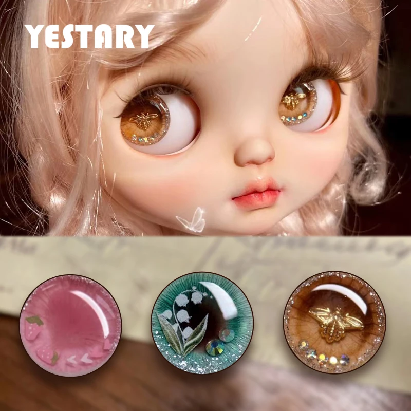 

YESTARY BJD Blythe Doll Accessories Eyes For Toys Sparkling Drop Glue Eye Piece Eyes For Dolls Crafts Color Eyes Dolls Eyeballs