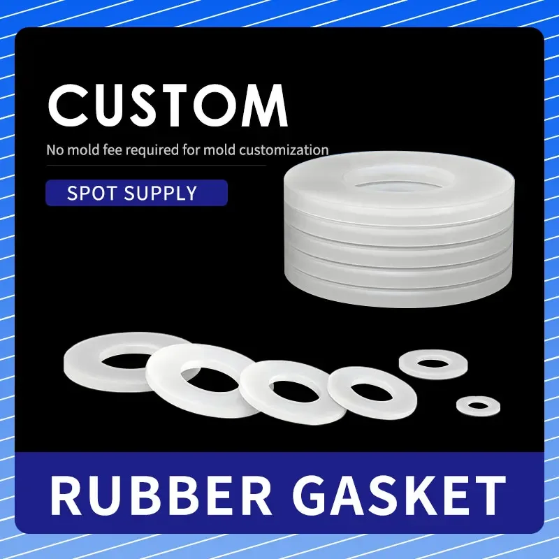 Silicone gasket screw sealing ring waterproof flat gasket high-temperature resistant o ring soft sealing gasket shock-absorbing