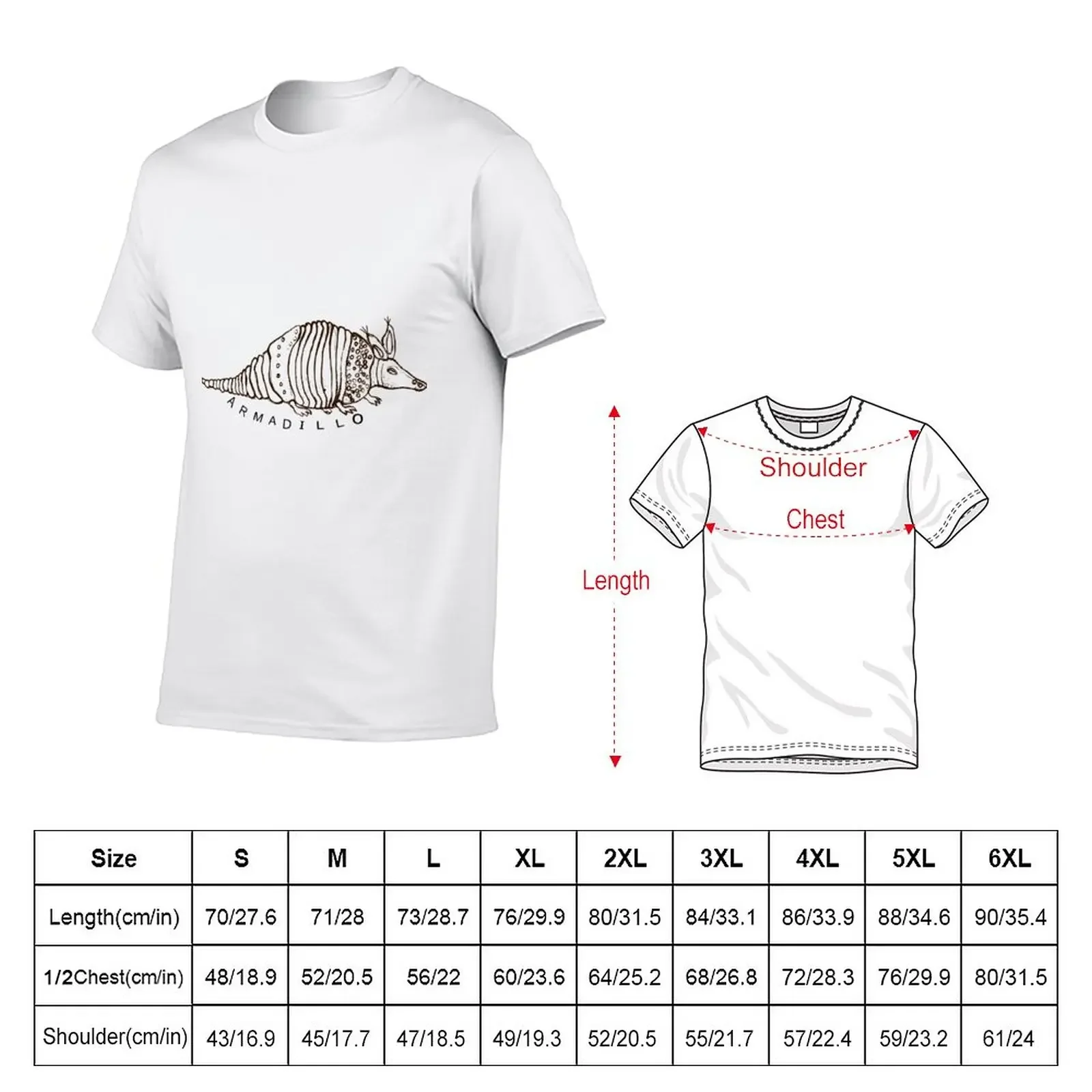 armadillo T-Shirt summer clothes plus size tops sweat shirts, men