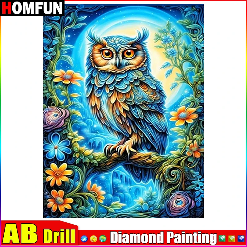 HOMFUN AB 5D Diy Diamond Painting Cross Stitch 