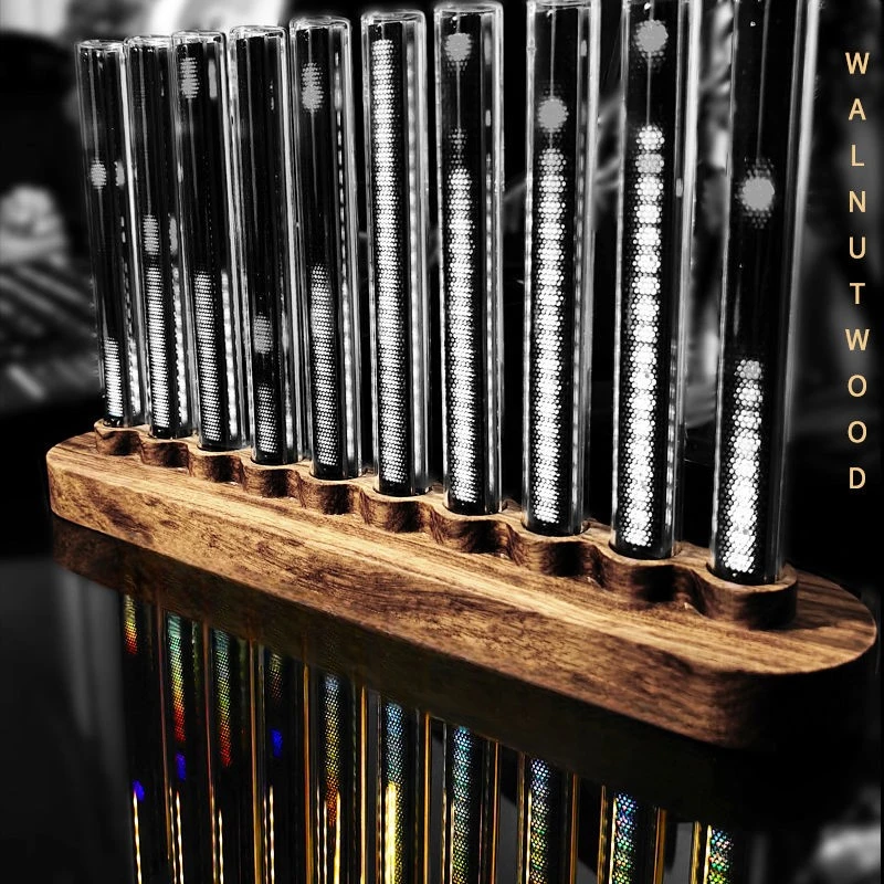 [Cyberpunk Style] 10-tube RGB Pickup Atmosphere Light - Gaming Room Desktop Decoration Artifact, Audio Synchronous Rhythm Light