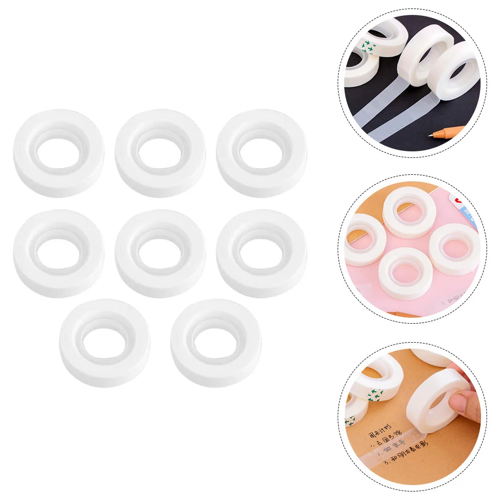 

8Pcs Student Tape Clear Masking Tapes Premium Adhesive Easy Peeling Removable for DIY Crafts Errors Repairing School Stationery