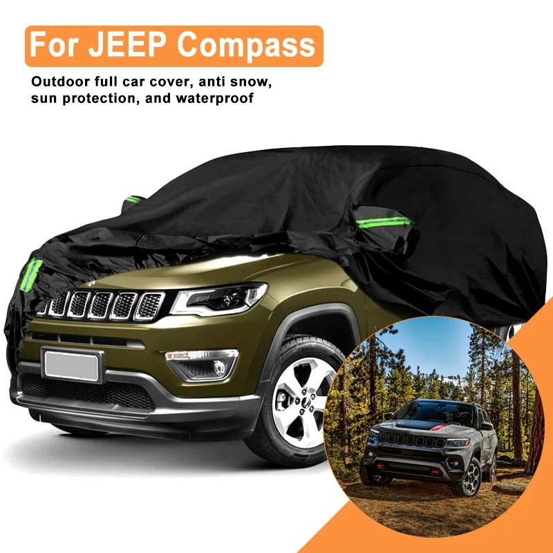 

Full Car Cover for JEEP Compass Outdoor Use - Waterproof Snowproof Sunshade, Winter & Summer Auto Protection Accessories