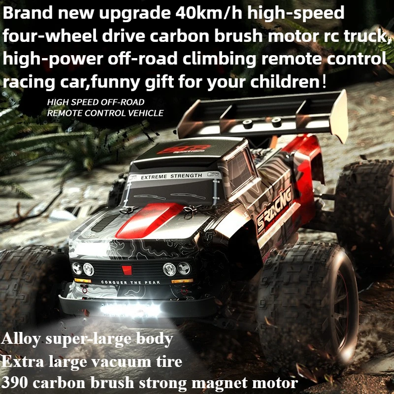 

Cool Stuff Toy Car Gift-40km/h High-speed 4WD Rc Truck,alloy Carbon Brush Climbing Off-road Rc Cars,Monster Truck,Toys for Boys