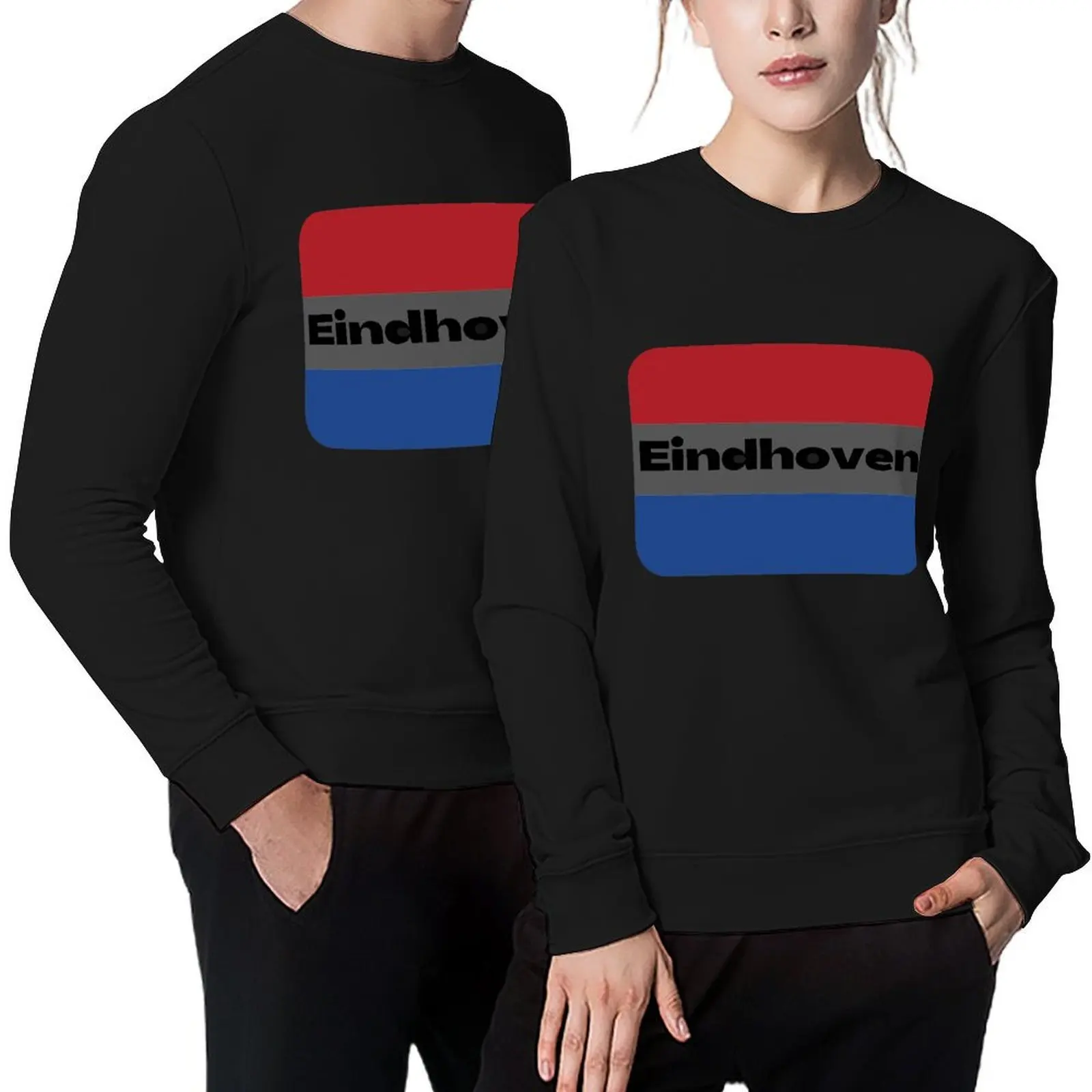 

Eindhoven City Name Inside Dutch Flag Pullover men's clothes men's coat clothes for men winter clothes anime sweatshirt