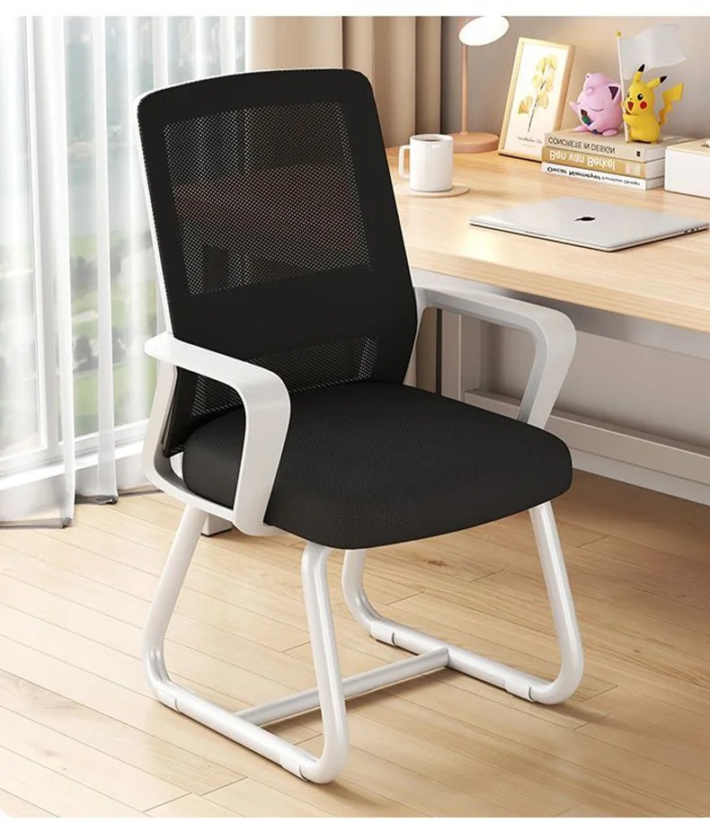 Ergonomic mesh computerized office chair with backrest, fixed design, suitable for home and office use