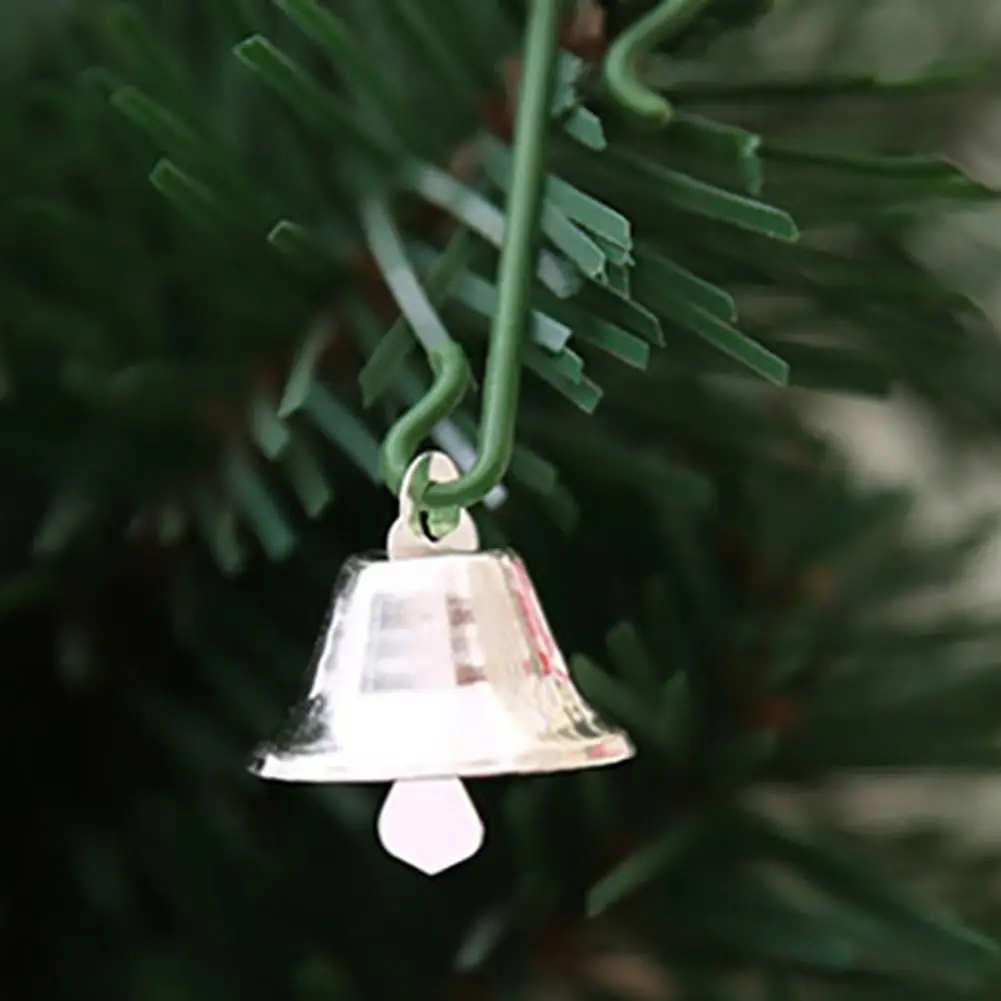 10Pcs/Set Useful Bell Ornament Exquisite Workmanship Wide Application Metal Golden Christmas Tree Hanging Jingle Bell