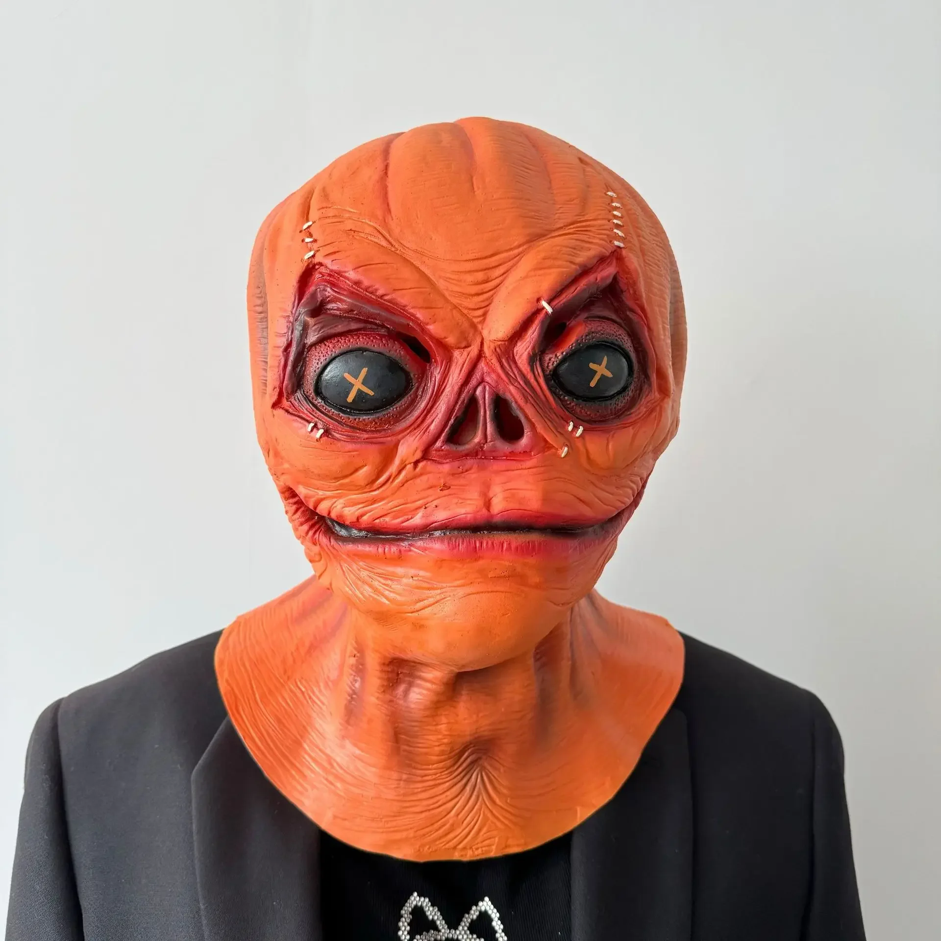 

2024 New Latex Pumpkin Head Mask Halloween Head Cover Party Prom Cos Dress Up Scary Head Mask Mask