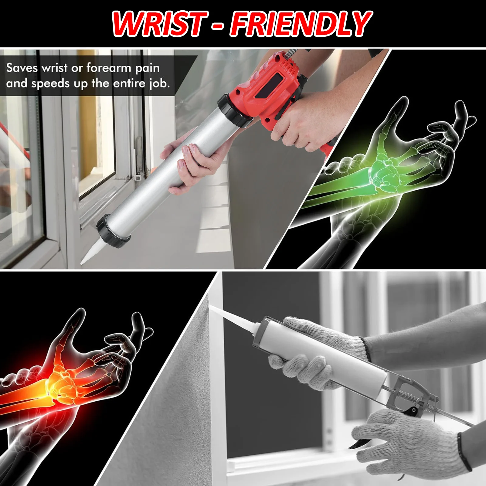 آلة السد اللاسلكية 21 فولت مع أنبوب الألومنيوم مجموعة السد الكهربائية اللاسلكية المجهزة ببطارية 2.0 أمبير وشاحن LED