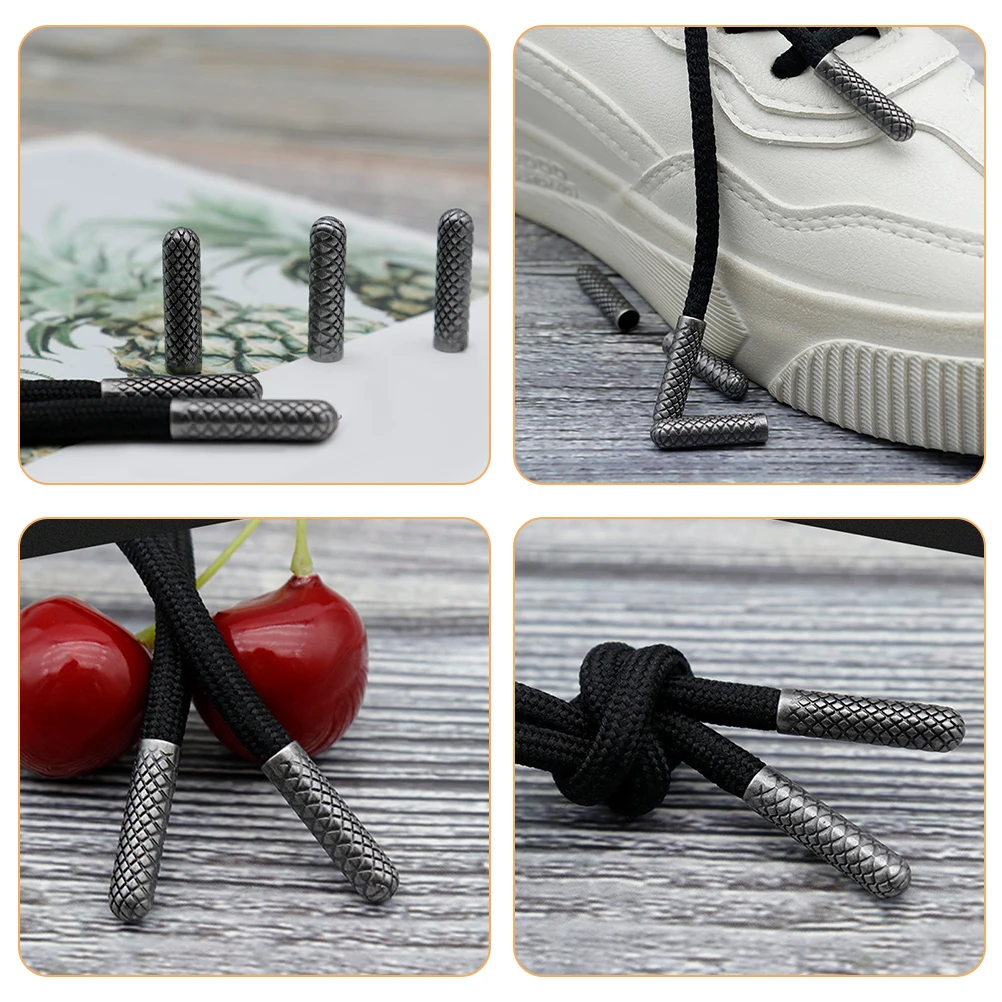 

8pcs Metal Shoelace Tips Decorative Replacement for Sneakers Sport Casual Shoes End Caps Accessories Durable DIY Repair