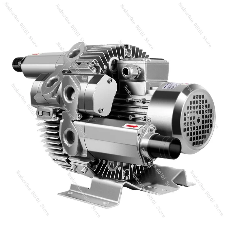 Small-sized wastewater treatment aeration low-noise aluminum alloy air ring vacuum pump high-pressure vortex air pump