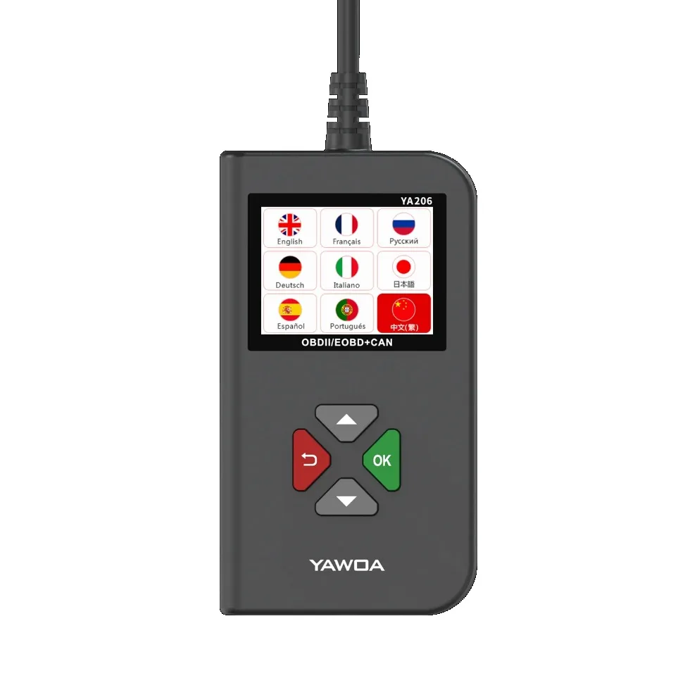 YA206 Code Reader Car Scanner Engine check for OBDII EOBD Battery Test Auto Diagnostic Tool OBD2  PK CR3001 KW310 view 3