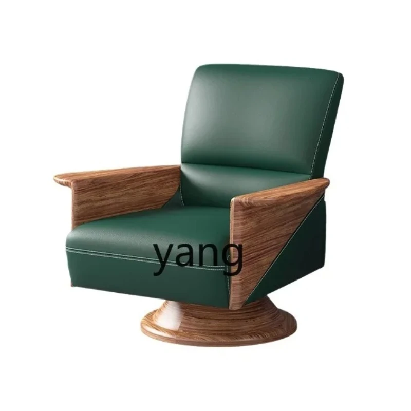 

LTT Simple Modern Ugyen Wood Leather Sofa Armchair Living Room Balcony