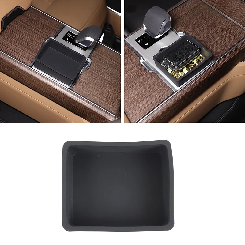 

For Land Rover Range Rover Vogue 2024+ silicone black car central control gear storage box car interior accessories 1Pcs