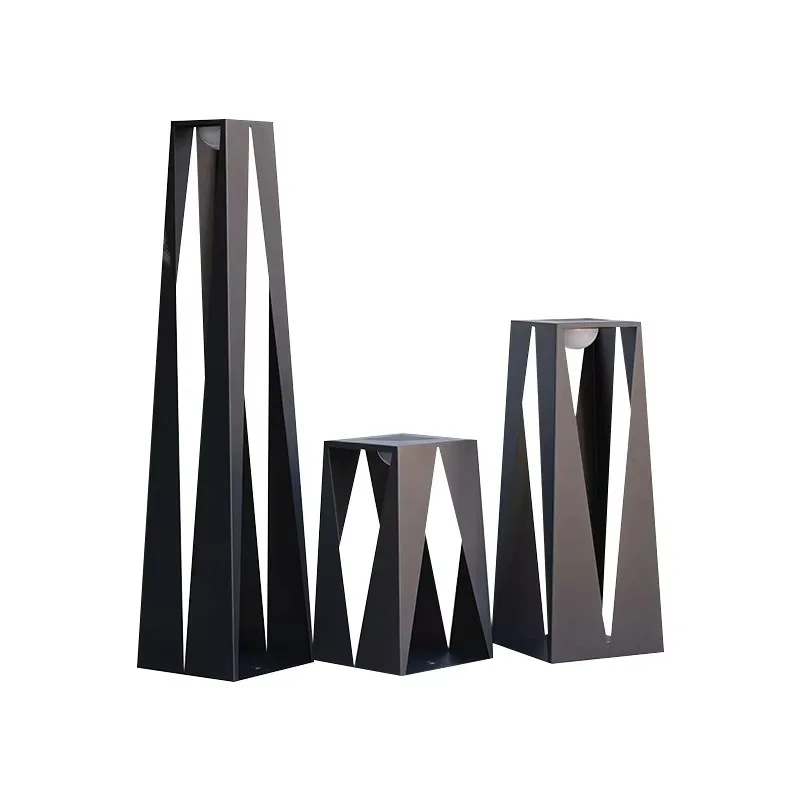 Outdoor Solar Garden Light Modern Simple Floor Lamp Art Modelling Landscape External Lighting Villa Garden Lawn Light