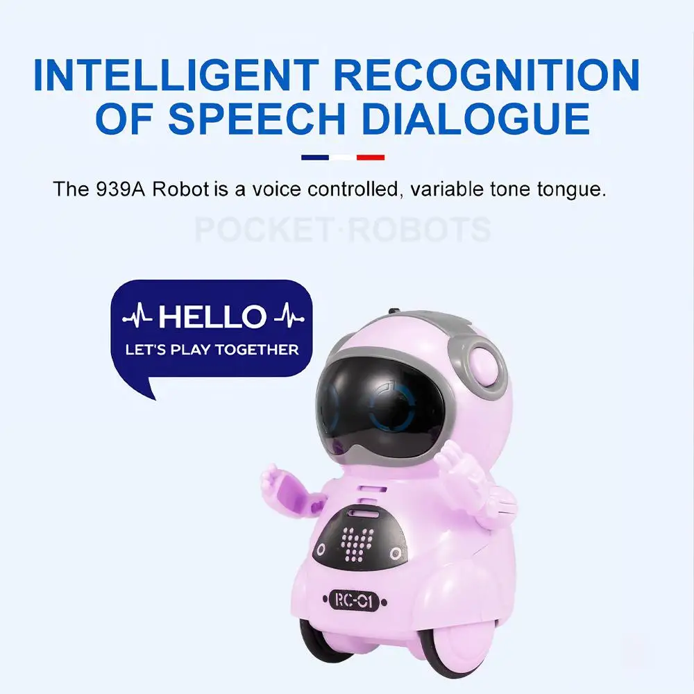 JIABAILE 939A Pocket Robot Intelligent Robot Speech Recognition Variable Tone Learning Tongue Multi functional Children\'s Toys