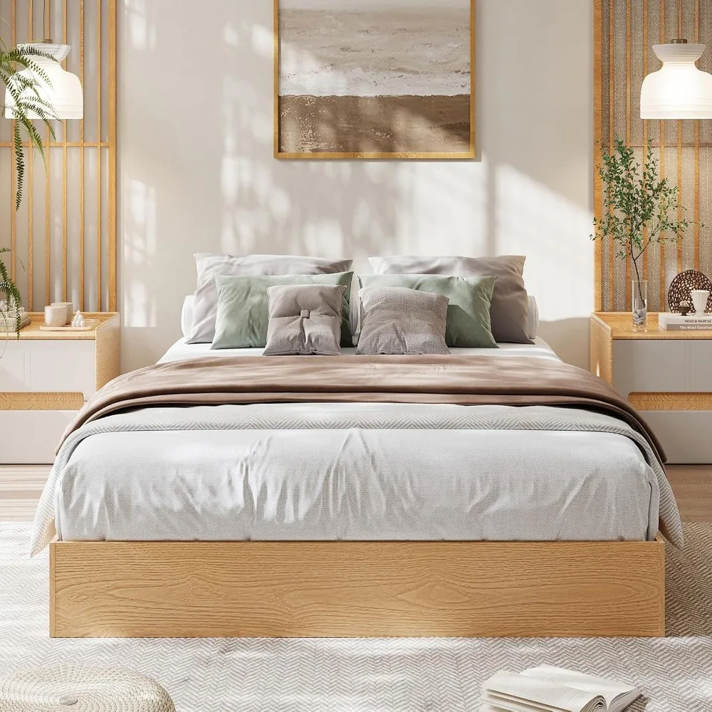 Wood Platform Bed Frame Twin Size, No Box Spring Needed, Easy Assembly