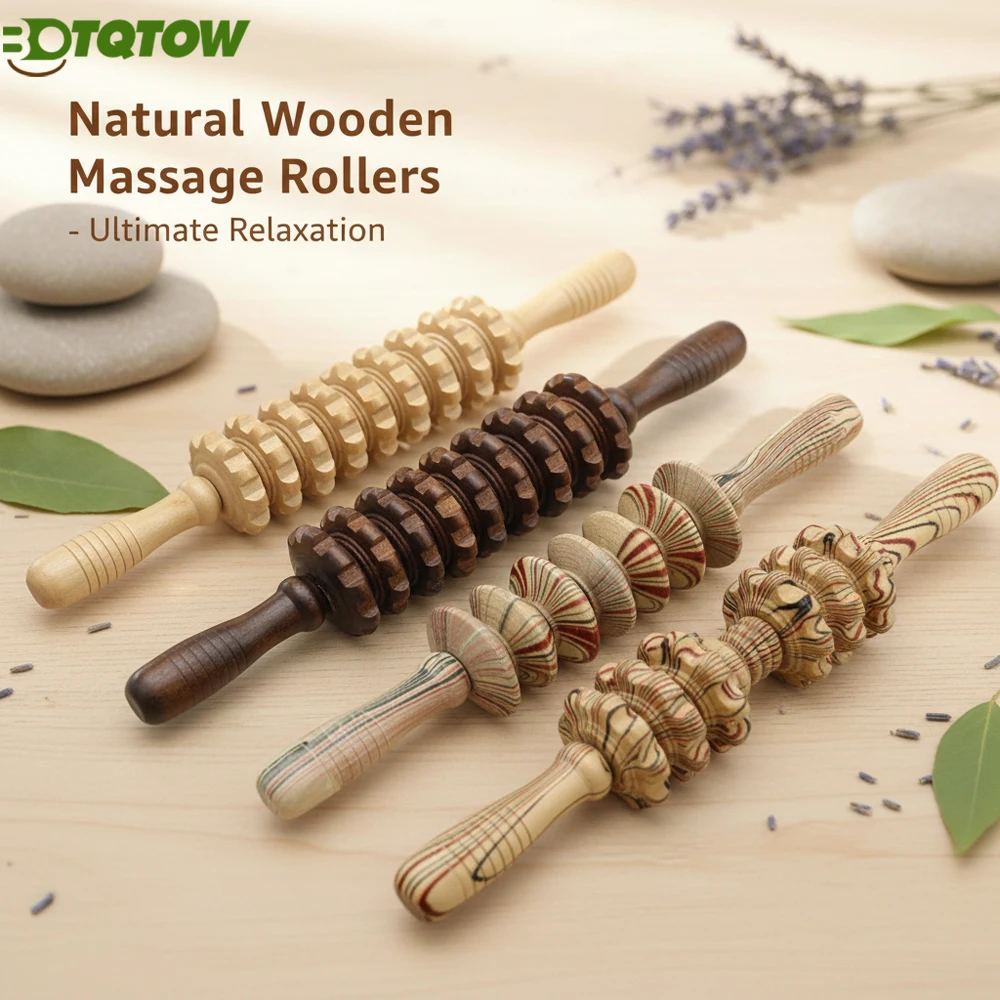 

1 шт. деревянный массажер, ручной роликовый массажер триггерной точки, палочка для фасции, целлюлита, мышц и живота, массажер для терапии тела