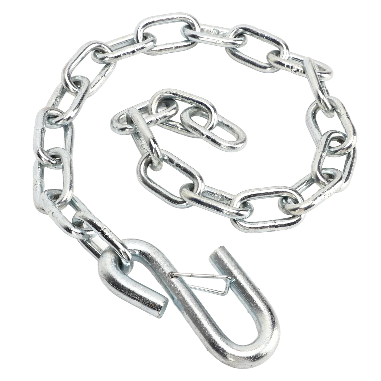 

77cm Galvanized Trailer Safety Chains, Heavy-Duty Trailer Safety Chains 3500lbs | Double S Hooks & Spring Clips | Towing