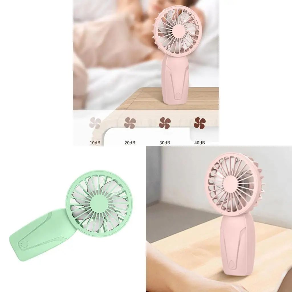 M6CB Handheld Cooling Fan USB Rechargeable Portable Fan Battery Operated 3 Speed