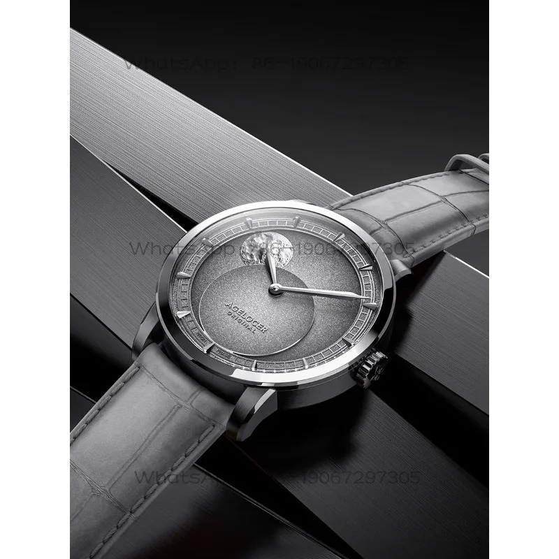 

AGELOCER Major Breakthrough 29,51-Days Moon Phase оригинальный стальной ремешок астрономия мужские механические часы подарок на день рождения для мужчин