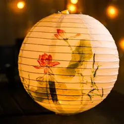 30cm Plum Blossom Round Paper Lantern Lamp Shade Chinese Antique Paper Lantern New Year Paper Lampshade Home Decor