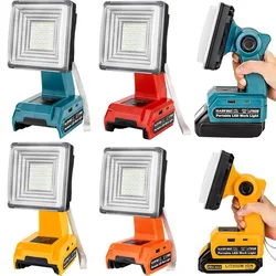 25W LED Work Light Outdoor Lighting Flashlight For Makita/Dewalt/Milwaukee/Bosch/Ryobi 18V Battery Emergency LED Lamp with USB